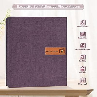 DIY Photo Album Book Simple Linen Self-adhesive Photo Album Retro