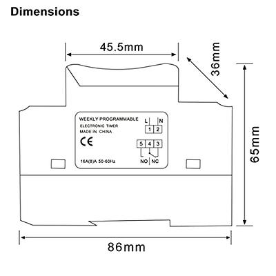 New LCD Digital Timer Programmable Control Power Timer AC/DC 12V 16A Time  Switch Relay