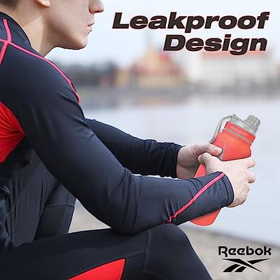 Reebok Stainless Steel Water Bottle with Athletic Design - Insulated Water Bottle 40 oz with Chug Lid - Double Wall Vaccum Insulated Sports Water