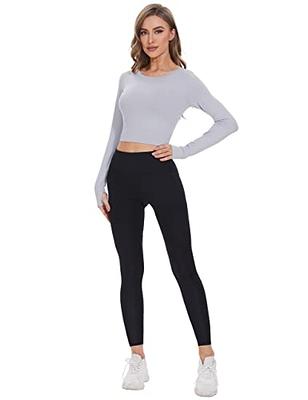 Buy MathCat Seamless Workout Shirts for Women Long Sleeve Yoga Tops Sports  Running Shirt Breathable Athletic Top Slim Fit, Black, X-Small at