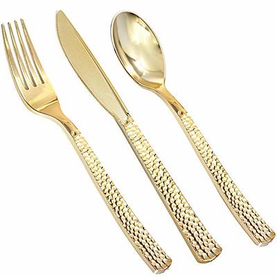 Lullaby 200pcs Gold Plastic Silverware, Gold Plastic Cutlery, Gold Utensils  Includes 100 Gold Forks, 50 Gold Spoons, 50 Gold Knives, Plastic Silverware  Sets for Parties Wedding, Birthday and Daily Use - Yahoo Shopping