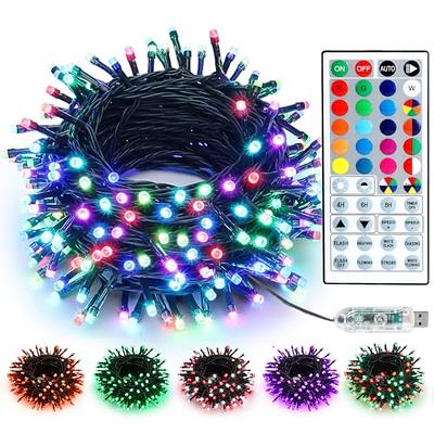 USB Fairy String Lights, 16.4FT 50 LEDs Changing Color Christmas Lights  with Remote Control for Christmas Tree Bedroom Party Outdoor Decorations 