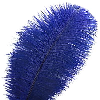 80 Set Natural White Ostrich Feathers Bulk with Iron Wire for