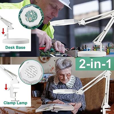 HITTI 10X Magnifying Glass with Light Hand Free, 3 Color Stepless Dimmable Magnifying  Lamp, 2-in-1 Lighted Deak Lamp & Clamp, Magnifier with Light and Stand for  Crafts Reading Workbench Repair - Yahoo Shopping