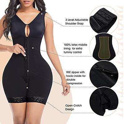 Shapewear for Women Slimming Tummy Control Breasted Fajas Post Surgery  Compression Body Shaper with Open Crotch 