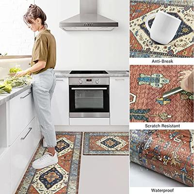 Ileading Anti Fatigue Kitchen Mats Set of 2 Farmhouse Kitchen Rugs