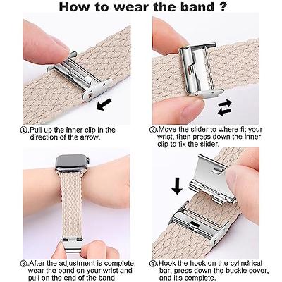 Qimela Stretchy Solo Loop Compatible with Apple Watch Band 49mm 45mm 44mm  42mm 41mm 40m 38mm for Women Men,Sport Elastic Breathable Nylon Braided