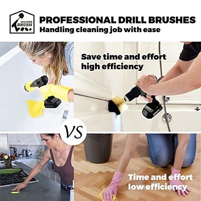  Drill Brush Attachment Kit - Power Scrub Brushes for Cleaning  Bathroom Tile, Bathtub, Shower, Pool Grout, Car, Floor and Carpet, 4 Pack :  Home & Kitchen