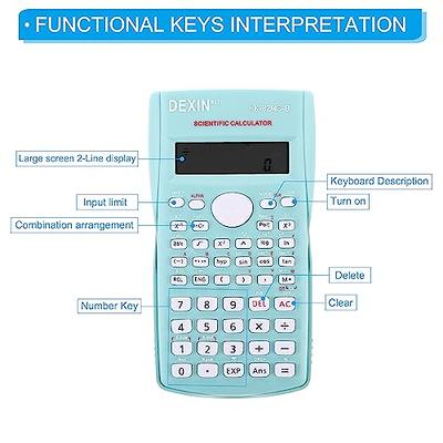 PATIKIL Scientifica Calcolatrice, 2 Righe Standard Ingegneria Calcolatrice  con 240 Funzione 12 Cifre LCD Display Matematica Calcolatrice per Ufficio