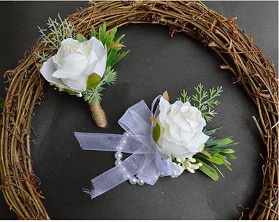  CASDRE Bride Wedding Wrist Corsage Bridal Hand Flower