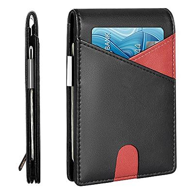  Boxiki Travel RFID Blocking Slim Wallet For Men Aluminum  Minimalist Credit Card Holder Fits 6 Cards & More Pop Up Wallet