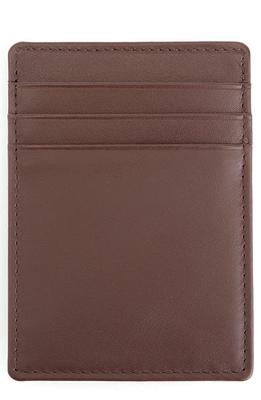 Royce New York Leather Magnetic Money Clip Wallet - Navy Blue