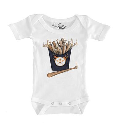 Infant Tiny Turnip White Houston Astros Diamond Cross Bats Bodysuit