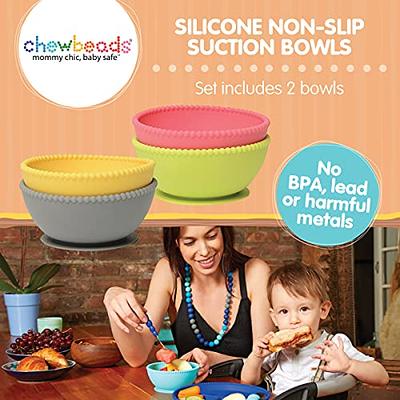 WeeSprout Suction Plates with Lids for Babies & Toddlers, 100% Silicone, Plates Stay Put with Suction Feature, Divided Design, Microwave &  Dishwasher Safe