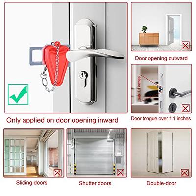 Portable Door Lock Home Security Door Locker Travel Lockdown Locks for  Additional Safety and Privacy Perfect for Traveling Hotel Home Apartment