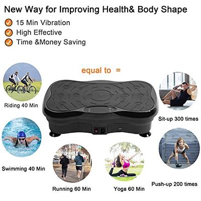 Vibration Plate Exercise Machine Whole Body Workout Power Vibrate Fitness  Platform Vibrating Machine Exercise Board for Weight Loss Shaping Toning