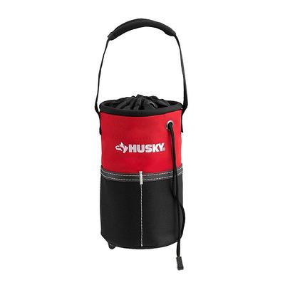 Husky 5 in. 10 Pocket Utility Sack Tool Bag, Red/Black - Yahoo