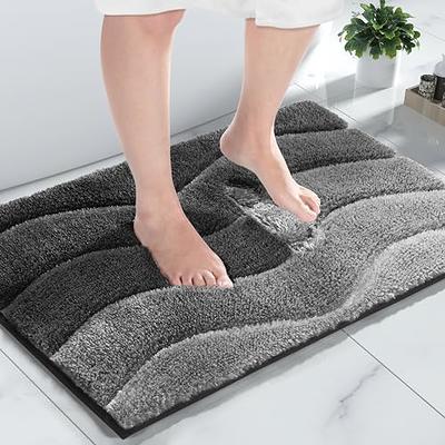 LOCHAS Cream Bathroom Rug Bath Rugs Set of 2, Thick Soft Striped Shaggy  Chenille Bath Mats for Bathroom Non Slip, Dry Fast Extra Large Bathroom Rugs(20  x 32/17 x 24)