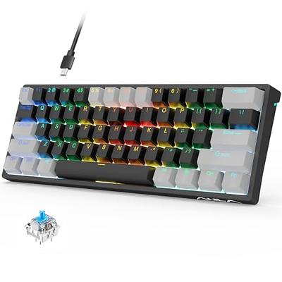 Newmen GM610 60% Mechanical Keyboard,Type-C/Bluetooth Keyboard with RGB  Backlit, Hot-Swappable 61 Keys Compact Mechanical Keyboard for Mac/PC  Gamer