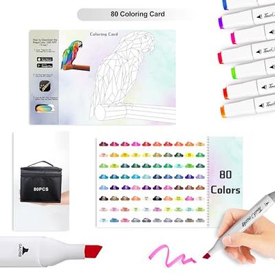 Art Markers, 84 Colors Alcohol Based Ink Broad&Fine Dual Tip Permanent  Markers Pen Set with Case for Kids Professional Artist Coloring Drawing  Sketching Outlining Marking - Yahoo Shopping