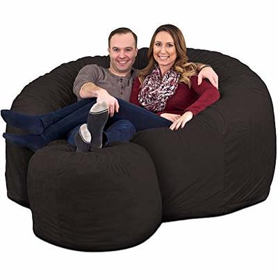 Genuine Cowhide Leather Recliner Beanbag Chairs Tan – SkinOutfit