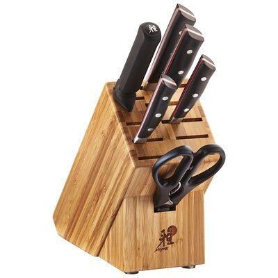 Farberware Edgekeeper 16-Piece Stainless Steel Block Set - Built-in Knife  Sharpener with Ergonomic Handles - Acacia Wood Block