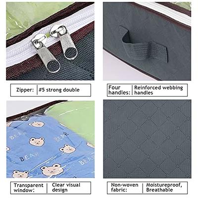 Non-Woven Fabric Zippered Clothes Pillow Quilt Storage Bag