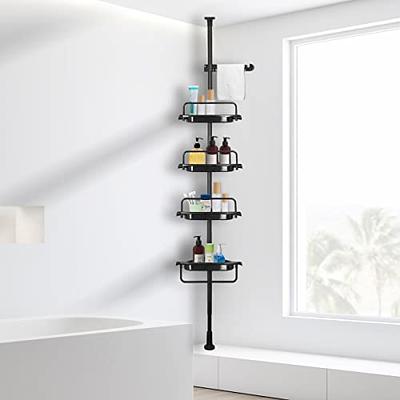 Bath Bliss 4 Tier Tension Corner Shower Organizer Caddy in Matte