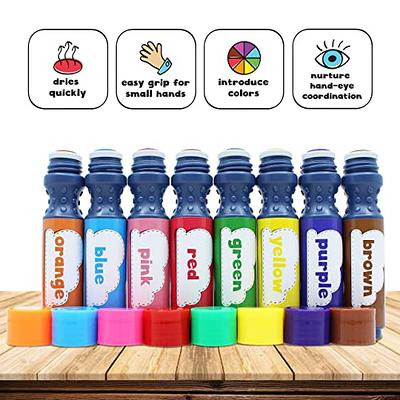 Jar Melo 12 Colors Washable Dot Markers Kit for 3-8+ Age Kids, Non Toxic Dot Paint Markers with 108 Free PDF Activity Book & Physical Sheets 2.1 fl.oz