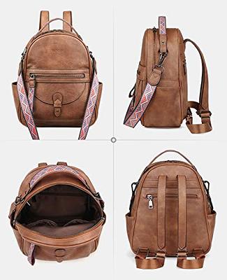  FADEON Laptop Backpack Purse for Women Large Designer PU  Leather Laptop Bag, Ladies Computer Shoulder Bags : Electronics