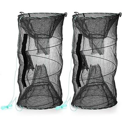 Fishing Bait Trap Crab Net Minnow Fish Cage Mesh Hole Fish Crabs Lobsters  Traps