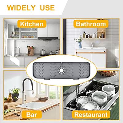 Silicone Faucet Water Draining Pad New Extended Kitchen Wash Basin  Splash-Proof Thickened Drying Mat