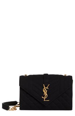 Saint Laurent Monogram Quilted Wool Crossbody Bag in Nero at Nordstrom -  Yahoo Shopping