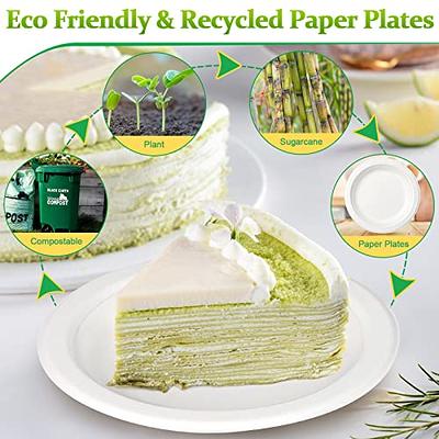 Greconv Small Paper Plates, 200 Pack Bulk Paper Plates 7 inch, 100%  Compostable Paper Plates Disposable, White Paper Plates for Dessert Cake,  Recycled Paper Plates Made of Sugarcane Fibers - Yahoo Shopping