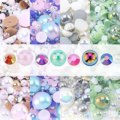 Niziky 1100PCS Flatback Pearls and Rhinestone, Mixed Size 3mm-10mm