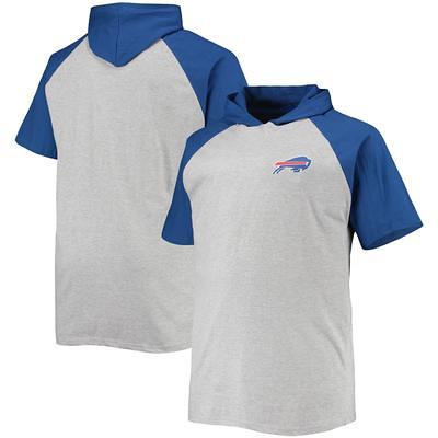 Men's Buffalo Bills Antigua Royal/White Compression Tri-Blend Long Sleeve  Button-Down Shirt