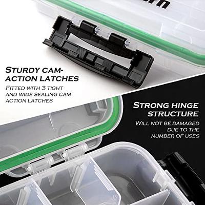 Tackle Box Fishing Tackle Box Storage Box 2 Pack Compartment Storage Box  Transparent Storage Container with Dividers 