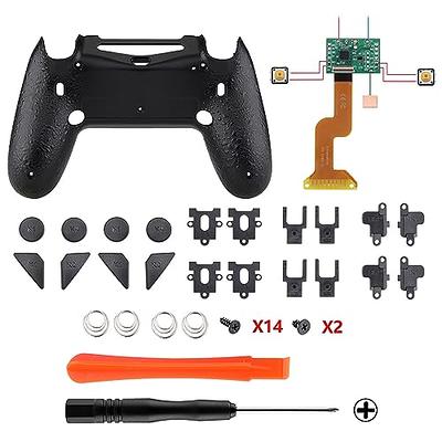 eXtremeRate Textured Black Dawn 2.0 FlashShot Trigger Stop Remap Kit for  PS4 CUH-ZCT2 Controller, Upgrade Board & Redesigned Back Shell & Back  Buttons & Trigger Lock for ps4 Controller JDM 040/050/055 