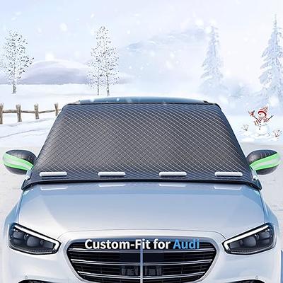 Riakrum Car Windshield Cover for Ice and Snow Oxford Fabric Waterproof  Windshield Frost Cover Auto Window Automotive Windshield Snow Covers with 4