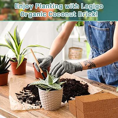 Legigo 10 Pack Premium Coco Coir Brick for Plants- 100% Organic Compressed  Coconut Coir Bricks Starting Mix, Coco Coir Fiber Coconut Husk for