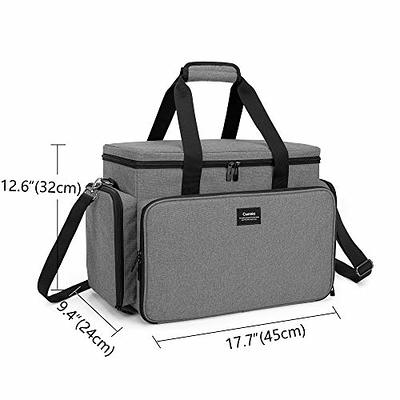 Sewing Machine Carrying Case Sewing Machine Carrying Case with Multiple  Storage Pockets, Universal Tote Bag with Shoulder Strap Compatible,Gray