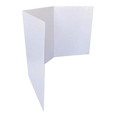 School Smart Folding Bristol Board, 12 x 18 Inches, White, Pack of 100 