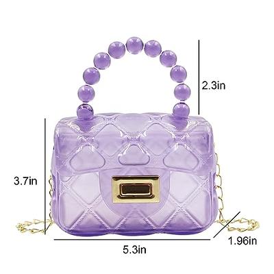 JELLY Purse MINI Kids Purse Quilted Bag Pearl Handle Chain 