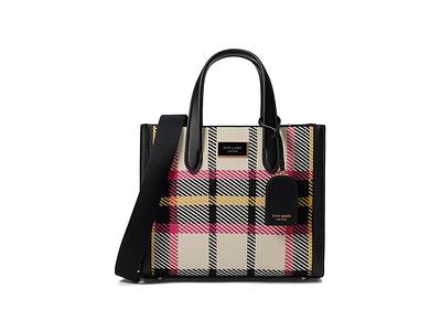 kate spade new york manhattan museum plaid knit tote