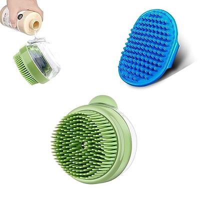 Dog Bath Brush,Rubber Dog Shampoo Grooming Brush, Silicone Shower Wash  Curry Brush, Pet Scrubber for Short Long Haired Dogs Cats Massage Comb,  Soft