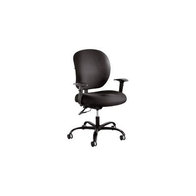 500 Lb. Cap. 24/7 Rated Armless Black Task Chair