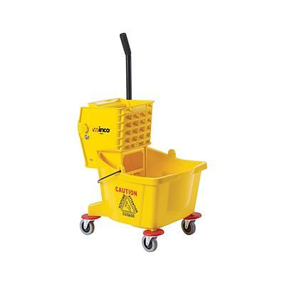 Lavex 26 Qt. Green Mop Bucket and Side Press Wringer Combo