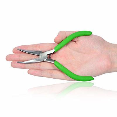 LEONTOOL Long Fine Needle Nose Pliers with Cutter Wire Cutting Pliers with  Teeth Chain Nose Pliers Jewelry Making Pliers Jewelry Repair Tool Mini