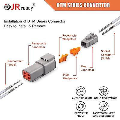 JRready ST6332-01 Deutsch DTM Connector Kit, 2 3 4 6 8 12 Pin Connector,  Size 20 Solid Contact 20-22AWG, Seal Plugs, Removal Tool, Waterproof  Automotive Electrical Connectors, 542PCS. - Yahoo Shopping