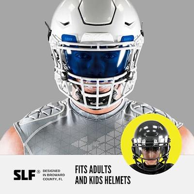 Loudmouth Football Visor - Universal Fit Youth & Adult Football Helmet Visor (Blue)